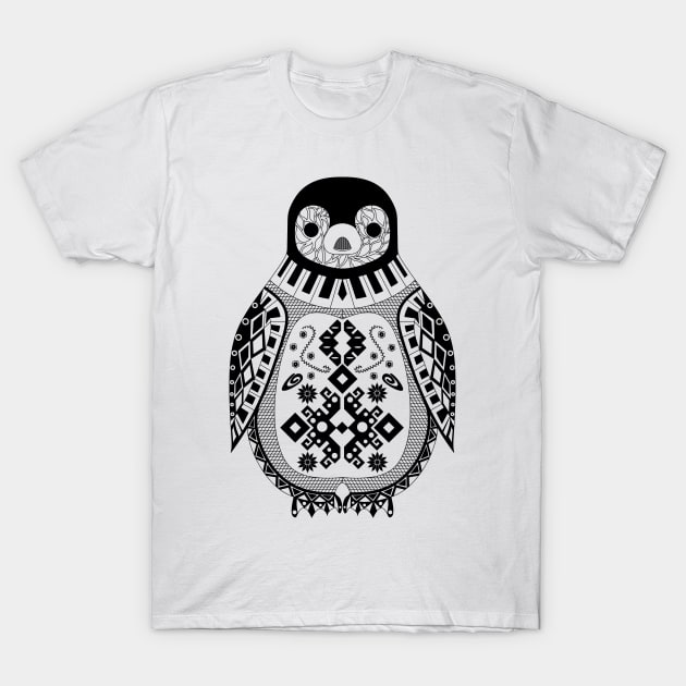 kawaii penguin in love ecopop T-Shirt by jorge_lebeau